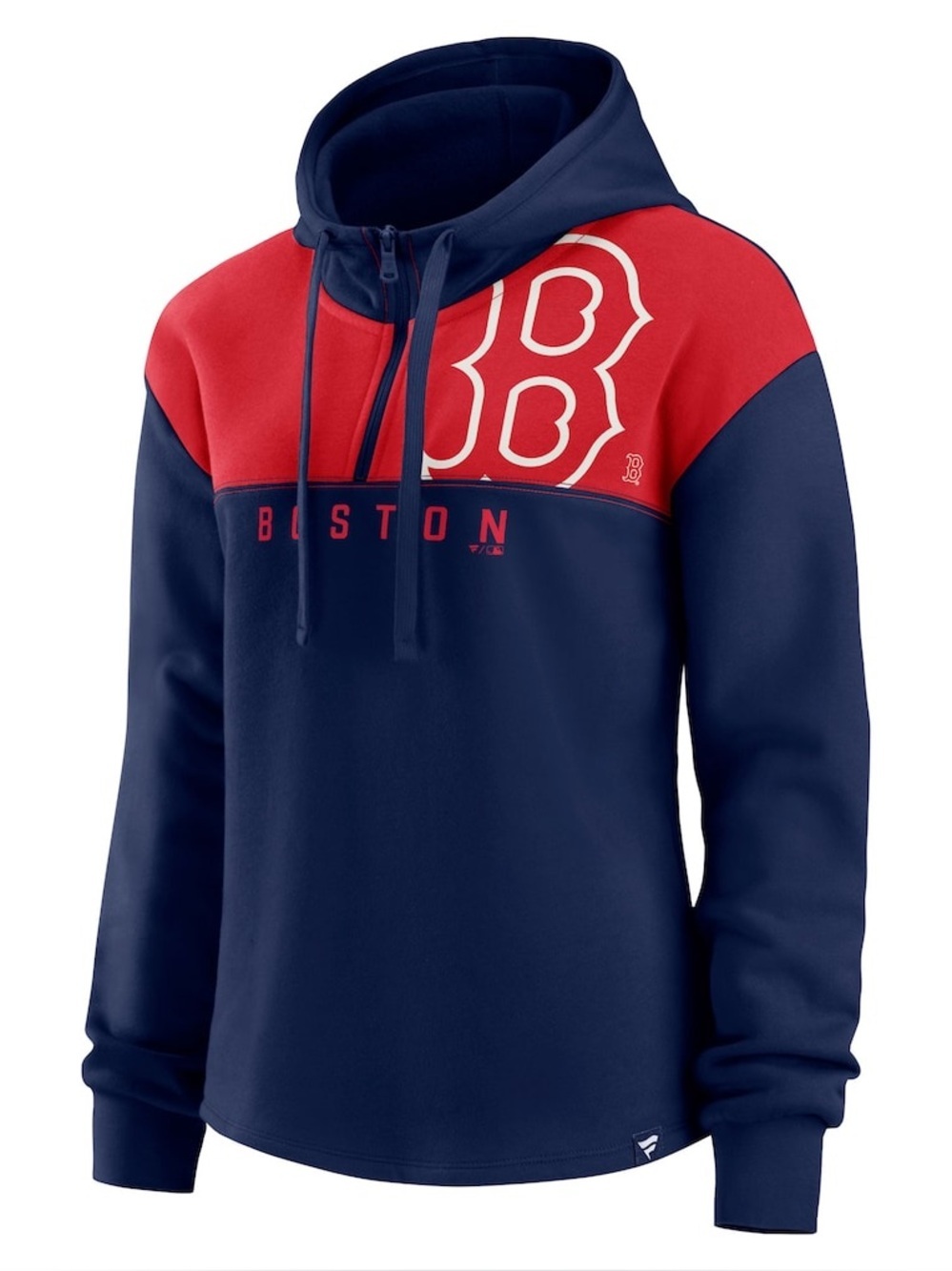 Fanatics Boston Red Sox Quarter Zip Hoodie Baseball Size Medium Fleece Lined - Picture 1 of 12